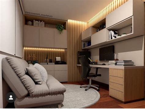 Home Office E Quarto De Visitas Home Office Design Modern Home