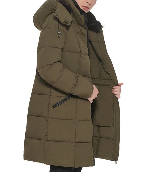 Dkny Womens Hooded Puffer Coat Created For Macys And Reviews Coats