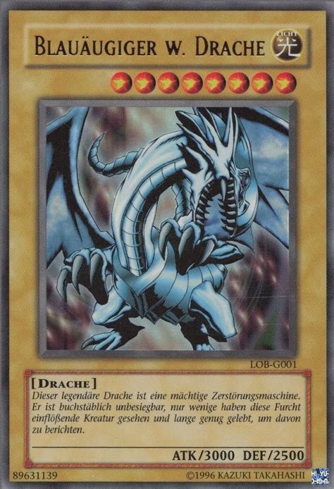 Recollectibles Sammelkarte Yugioh Karte Blauäugiger W Drache V 1