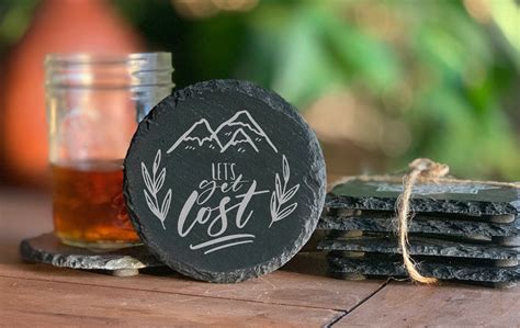 Slate Coasters Laser Engraved Coaster Personalized And Etsy