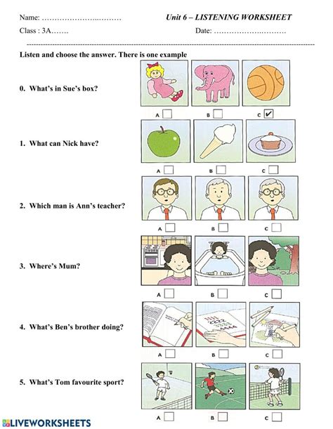 English Listening Exercises Elementary Level Active Listenin