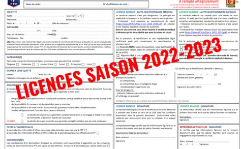 Saison 2022 2023 Nouveautés Licences Et Licences Dématérialisées