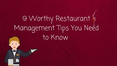 9 Worthy Restaurant Management Tips You Need To Know