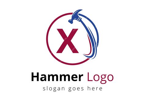 Premium Vector | Initial X monogram letter alphabet with a Hammer Logo ...