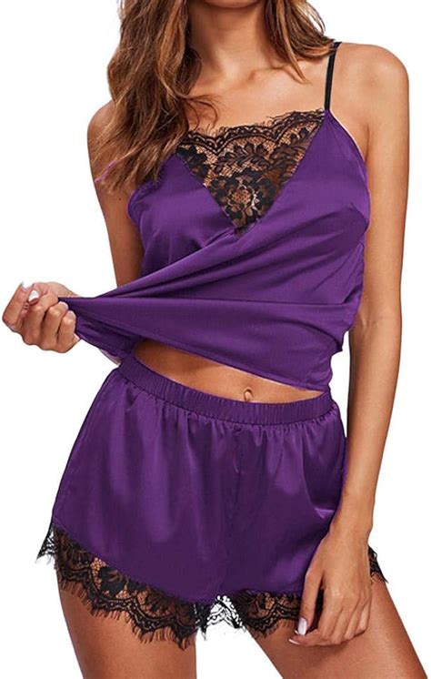 Khdfyer Tenue Sexy Femmes Pijama Ensemble Dentelle Lingerie V Tements