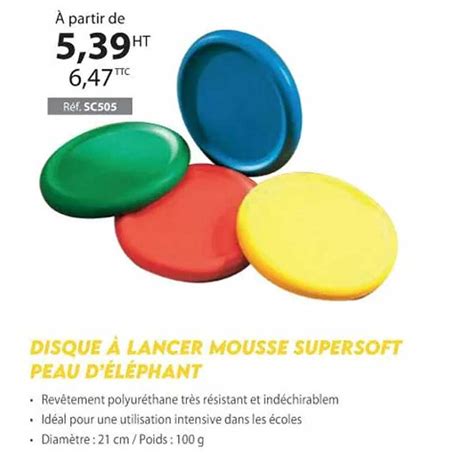 Promo Disque Lancer Mousse Supersoft Peau D L Phant Chez Casal Sport