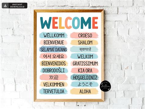 Welcome In Different Languages Banner