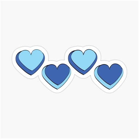 Blue Hearts Sticker For Sale By Feliciasdesigns Blue Heart Blue