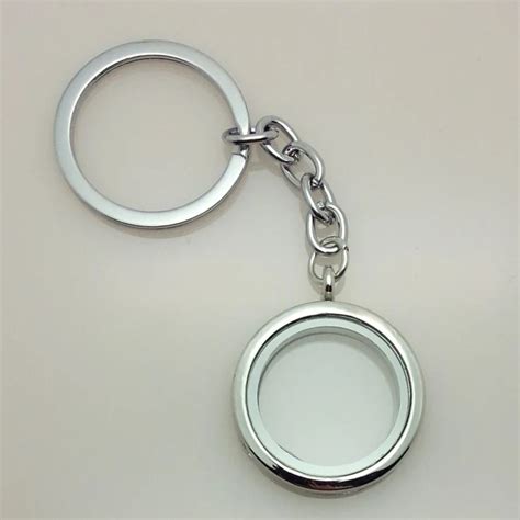 Pcs Mm Strong Magnetic Plain Living Glass Floating Locket Keychains