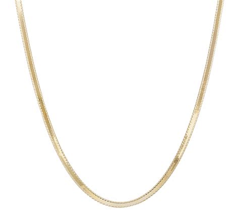 Veronese K Clad Herringbone Necklace G Qvc