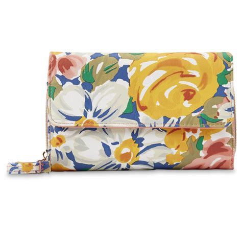 Mundi Womens Big Fat Wallet Wristlet Floral