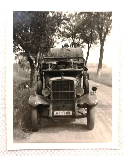 Foto Portrait Wk Wehrmacht Fahrzeug Sd Kfz Kennung Kradschtz Btl