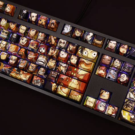 Characters of One Piece Keycaps Set Anime Straw Hat Crew PBT - Keysium