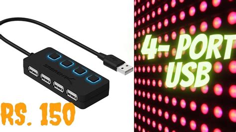 Usb 4 Ports With Switches High Speed 20 With Led Lights Youtube