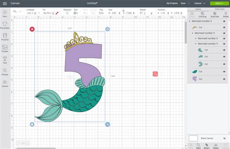 Mermaid Tail Number 5 Svg Dxf Mermaid Svg Silhouette And Etsy