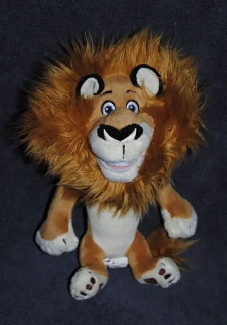 Peluche Doudou Lion Madagascar Alex Dreamworks Disney Jaune