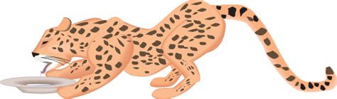 Drinking Cheetah Clip Art At Vector Clip Art Online