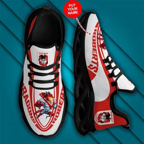 Nrl St George Illawarra Dragons Custom Name Clunky Max Soul Shoes