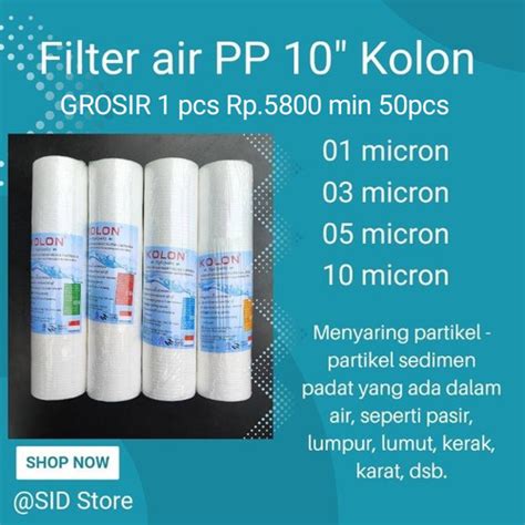 Jual Catridge Filter Air Inch Kolon Micron Saringan Air Sedimen