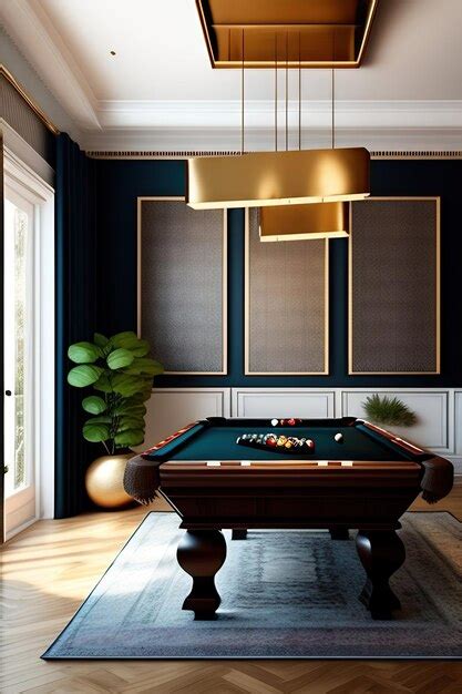 Premium Ai Image Modern Billiard Room Design Ideas