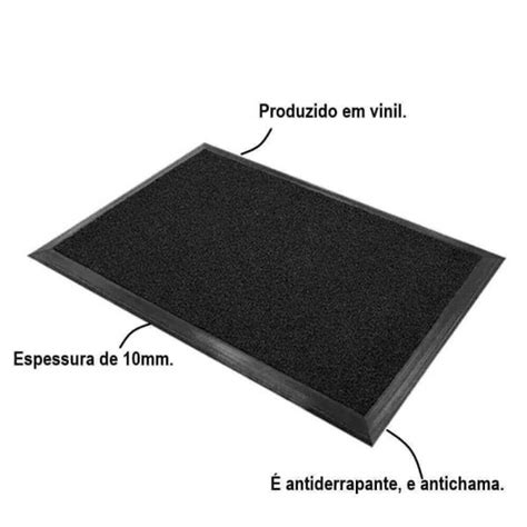 Tapete Sanitizante Preto 70 X 100cm Kapazi Venha Conhecer A Ferpam