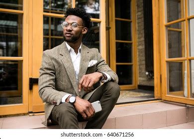 African American Man Suit Stock Photo Edit Now 640671235