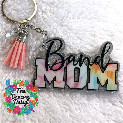 Band Mom Acrylic Key Chain Blank Moxie Vinyls