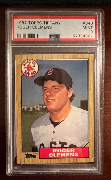 Roger Clemens Topps Tiffany Boston Red Sox Psa Mint Ebay