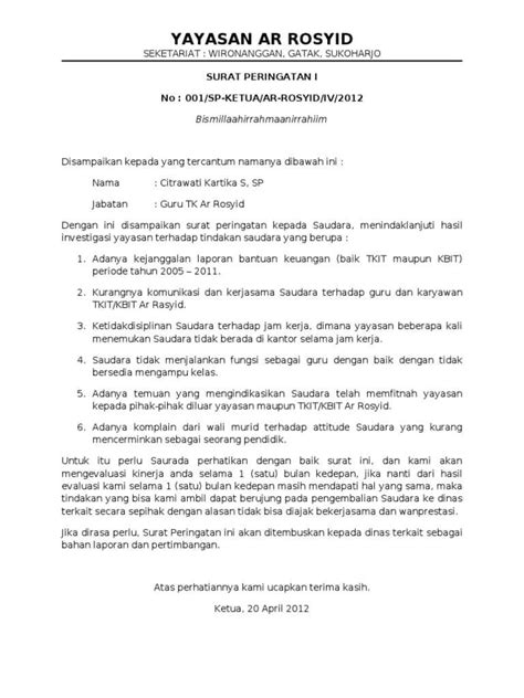 Detail Contoh Surat Teguran Dinas Koleksi Nomer 8