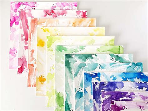 How to Watercolor 12 Colorful Rainbow Borders | Susan Chiang