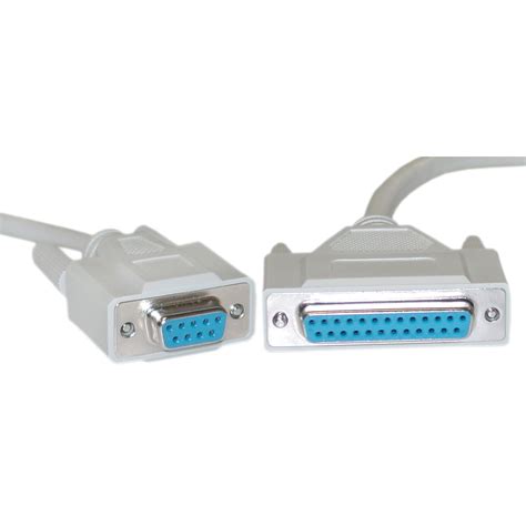 6ft Null Modem Cable Ul Db9 Female Db25 Female