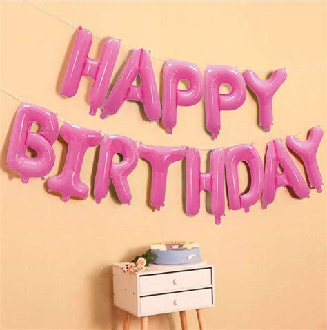 Amfin Inch Happy Birthday Letter Foil Balloon Birthday Party