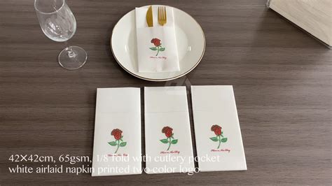 Hot Sale Custom Logo Airlaid Napkin Printing Servilletas Tissue Linen