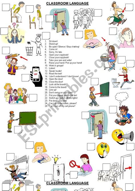 Classroom Instructions A Labelling Worksheet Editable Ab2