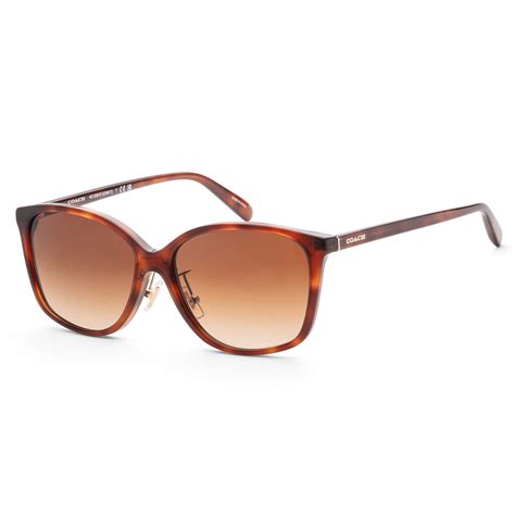 Coach Womens Fashion Hc8361f 574174 57 57mm Caramel Tortoise Sunglass Ruumur