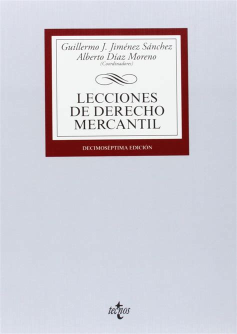 Lecciones De Derecho Mercantil Spanish Edition Jiménez Sánchez