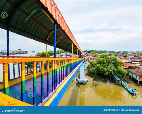 Rainbow Bridge In Kuala Perlis View Of The Colorful Metal Bridge