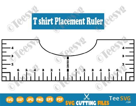 A Ruler With The Words T Shirt Placement Ruler