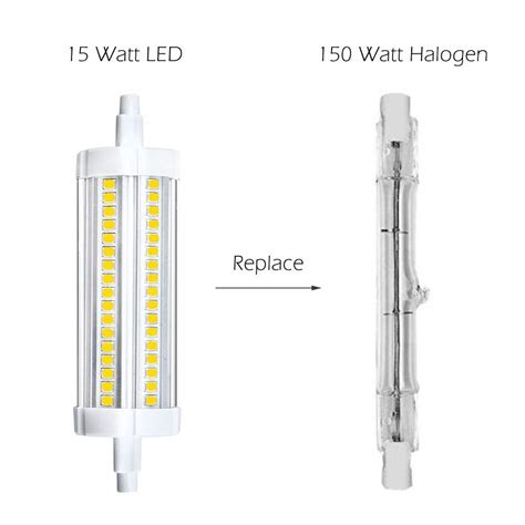 15 Watt T3 R7s Led 118mm J118 Halogen 150 Watt Equivalent Double Ended Led Light Bulbs 120v