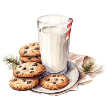 Milk And Cookies For Santa Claus Christmas Illustration Santa Cute