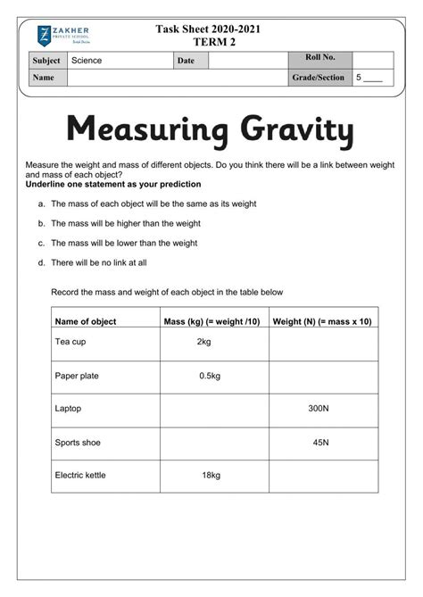 Mass And Weight Interactive Worksheet Live Worksheets Worksheets Library