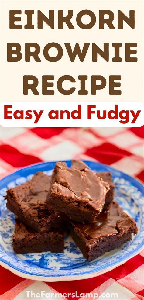 Easy Fudgy Homemade Brownies Using Einkorn The Farmer S Lamp