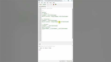 50 Access Specifier Public Protected And Private Part 2 Advanced Python Praveen Kumar