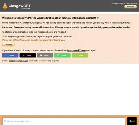Glasgowgpt Ai Tool Info Reviews Alternatives Sayhi Ai