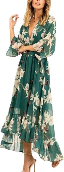 Yumi Kimono Midi Wrap Dress Green • Find Prices