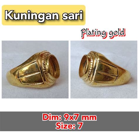 Jual Cincin Emban Batu Akik Dan Permata Kuningan Sari 65 Shopee Indonesia