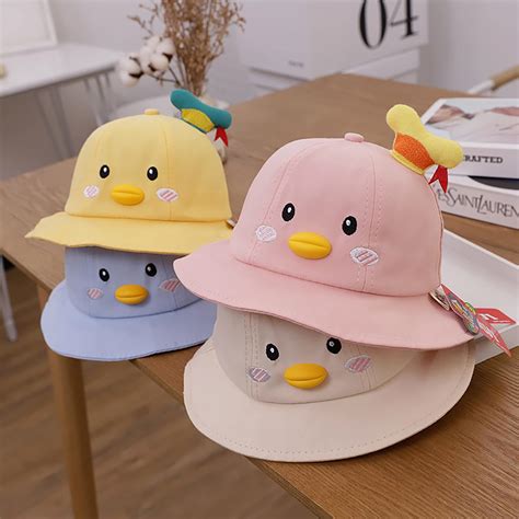 Embroidery Duck Face Shield Hat Super Cute Bucket Hat With Etsy