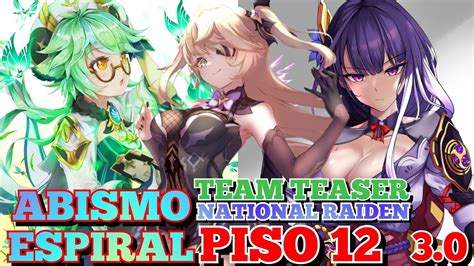 Genshin Impact Abismo Espiral Piso 12 Sucrose Team Teaser E National