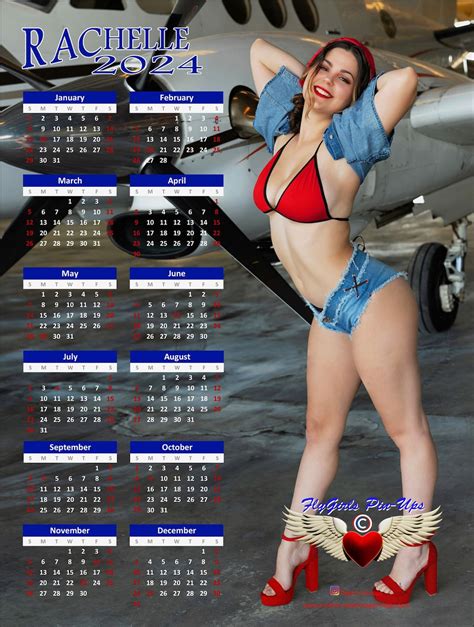 Fly Girls Pin Ups Rachelle Denim Cutoffs 2024 Metal Calendar Etsy UK