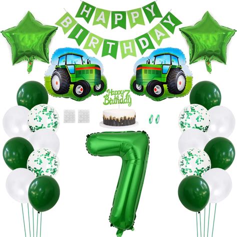 Daimay Traktor Geburtstag Deko 7 Jahre Auto Foil Balloon Happy Birthday